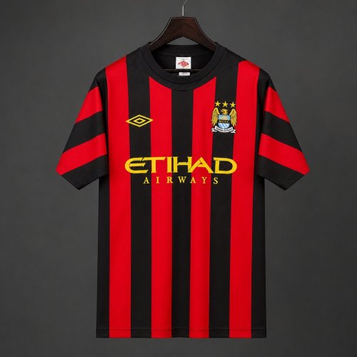 Retro 11/12 Manchester City Away Red Black Jersey