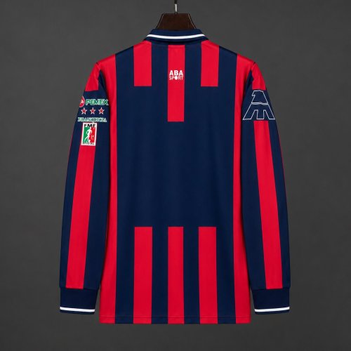 Retro 96/97 Chivas de Guadalajara Third Long Sleeve Red/Blue Jersey