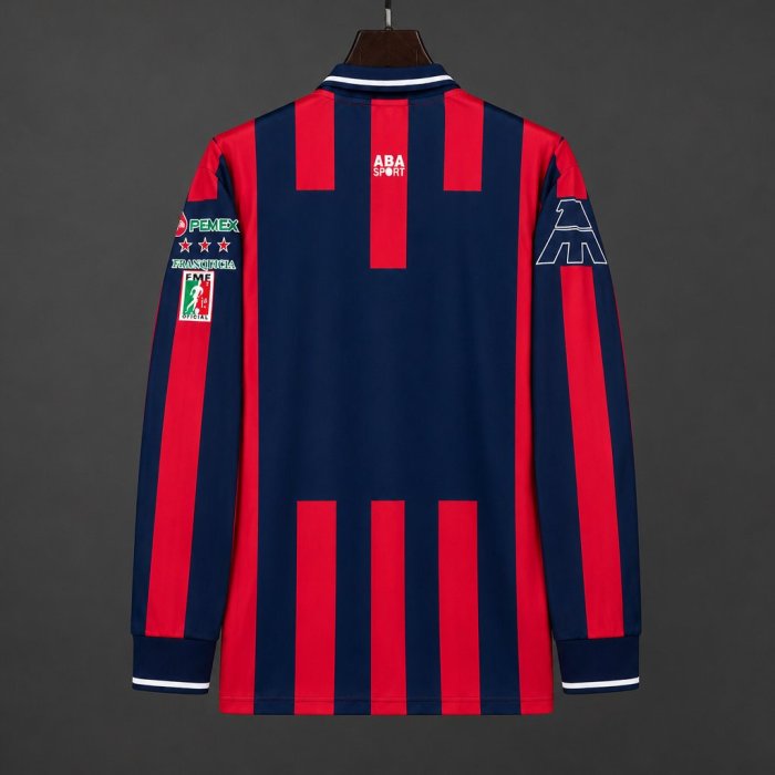 Retro 96/97 Chivas de Guadalajara Third Long Sleeve Red/Blue Jersey