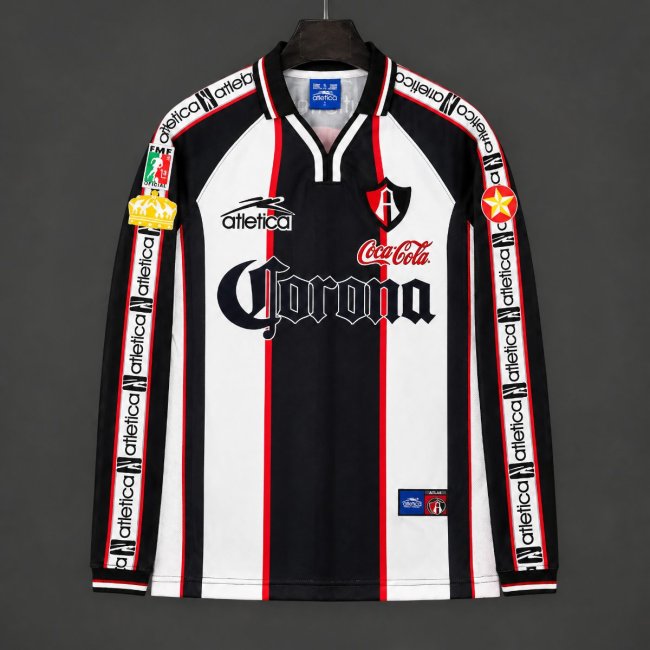 Retro 99/00 Atlas Third Long Sleeve Black/White Jersey