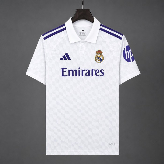 27/28 Real Madrid Home White Polo Jersey