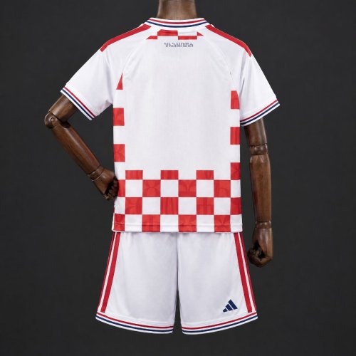 2026 Kids Croatia Home Red White Jersey