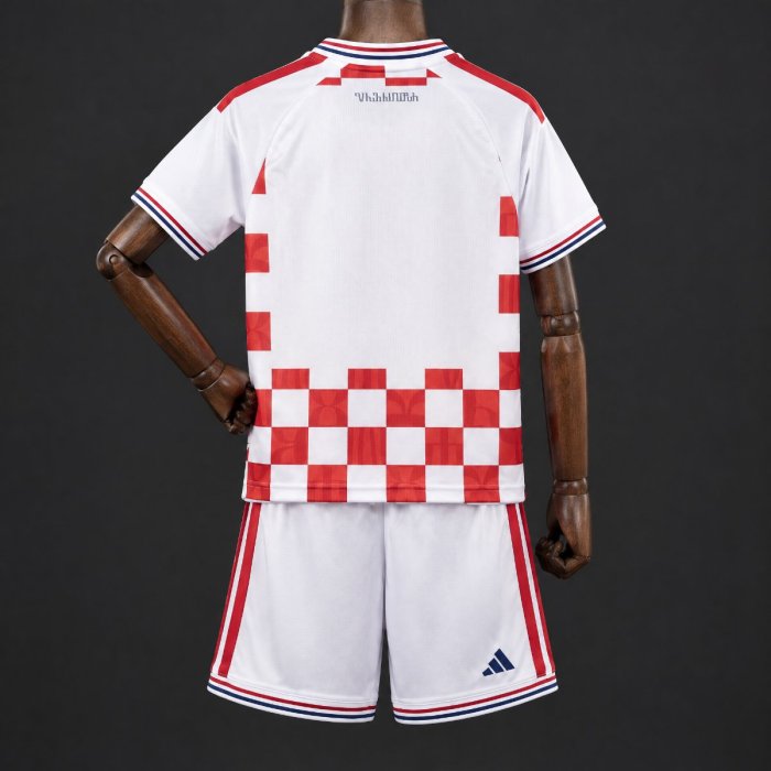2026 Kids Croatia Home Red White Jersey