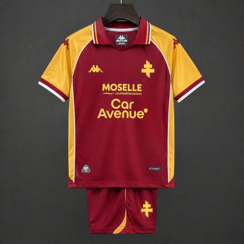 26/27 Kids Metz Home Red Yellow Jersey