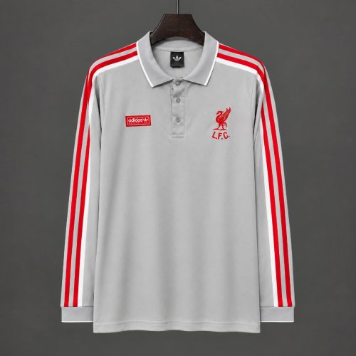 26/27 Liverpool SPZL FC Long Sleeve Grey Polo Jersey