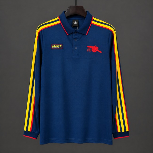26/27 Arsenal SPZL FC Long Sleeve Navy Blue Polo Shirt