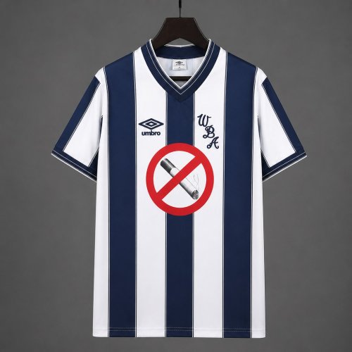 Retro 84/86 West Bromwich Albion Home White/Blue Jersey