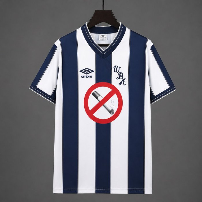 Retro 84/86 West Bromwich Albion Home White/Blue Jersey
