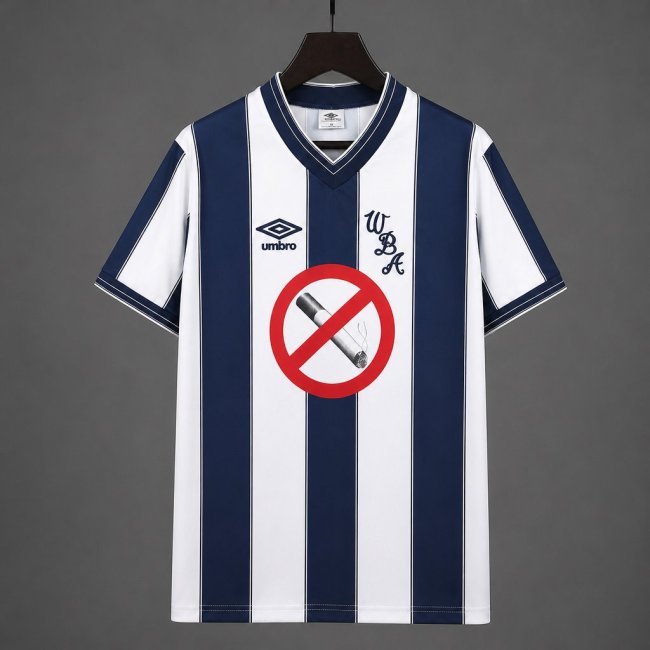 Retro 84/86 West Bromwich Albion Home White/Blue Jersey