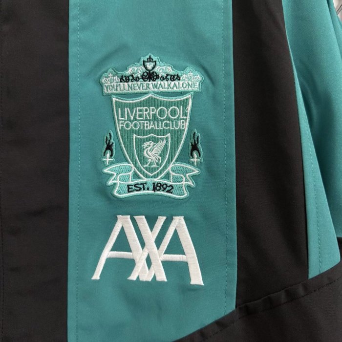 26/27 Liverpool EQT Black Green Full Zipper Windbreaker