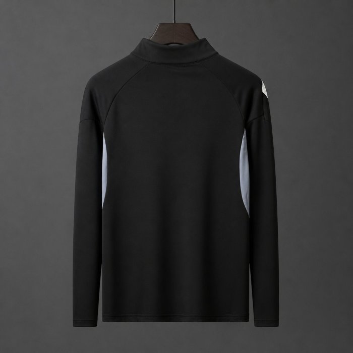 26/27 Granada Black  Long Sleeve Half-Zip Jersey
