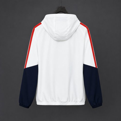 26/27 Bayern Munich white Full Zipper Hooded  Windbreaker