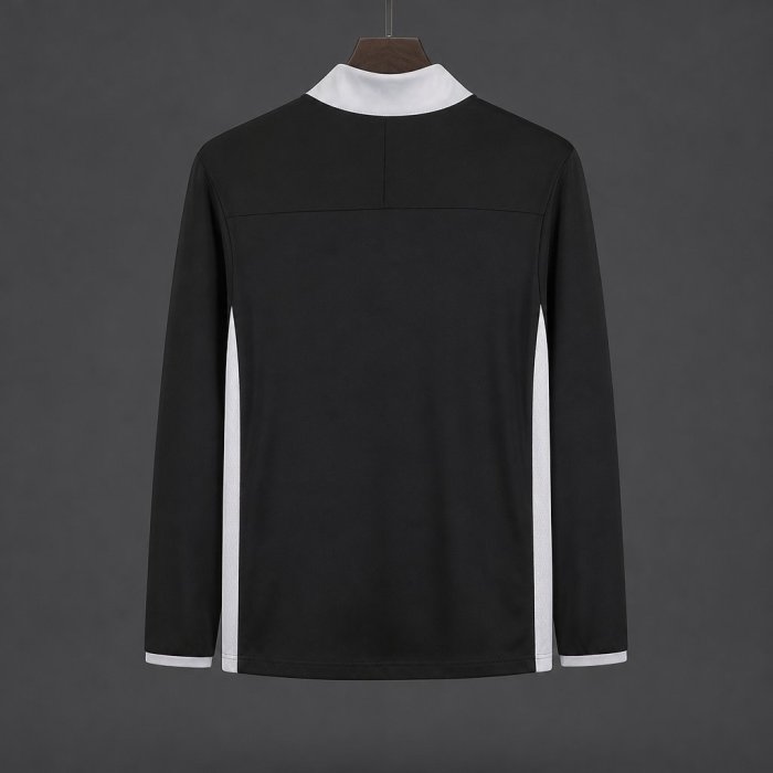 26/27 Elche Black  Long Sleeve Half-Zip Jersey