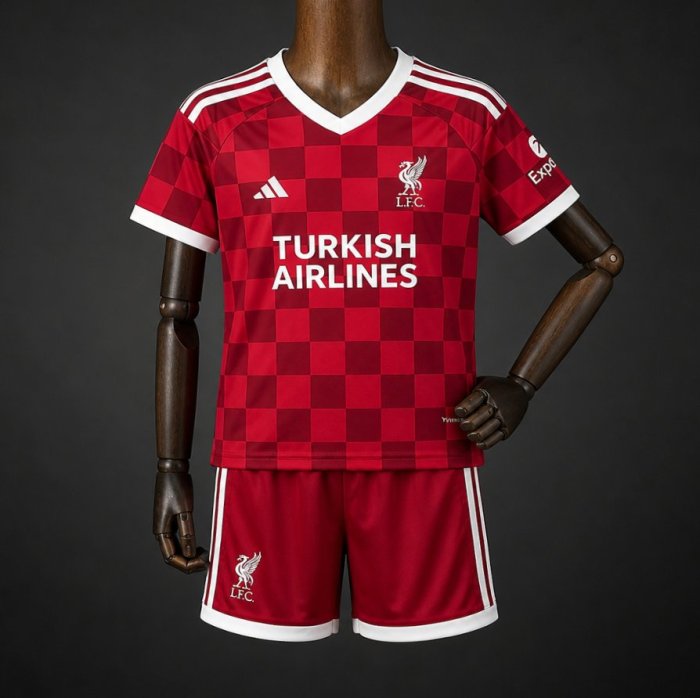 27/28 Kids Liverpool Home Red Jersey Kit