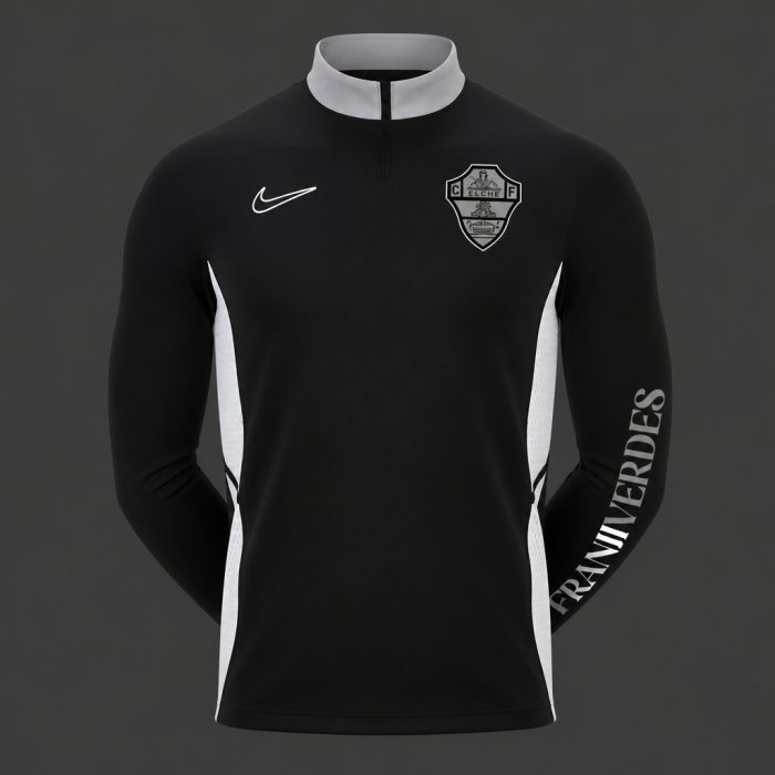 Player Version 26/27 Elche Black  Long Sleeve Half-Zip Jersey