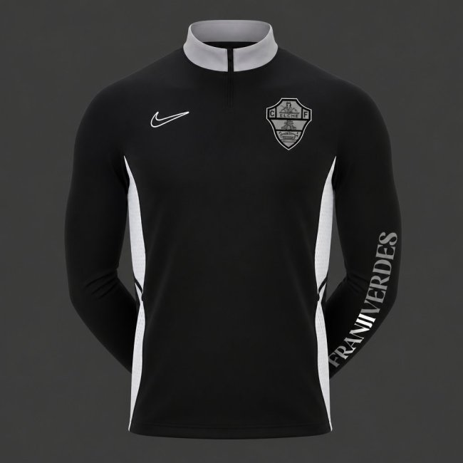 Player Version 26/27 Elche Black Long Sleeve Half-Zip Jersey