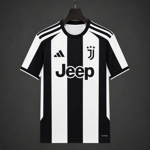 27/28 Juventus Home White Black Jersey