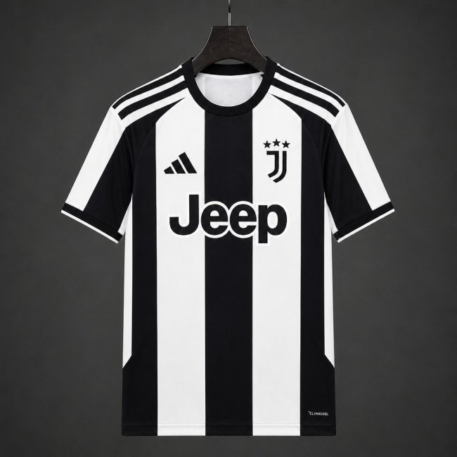 27/28 Juventus Home White Black Jersey