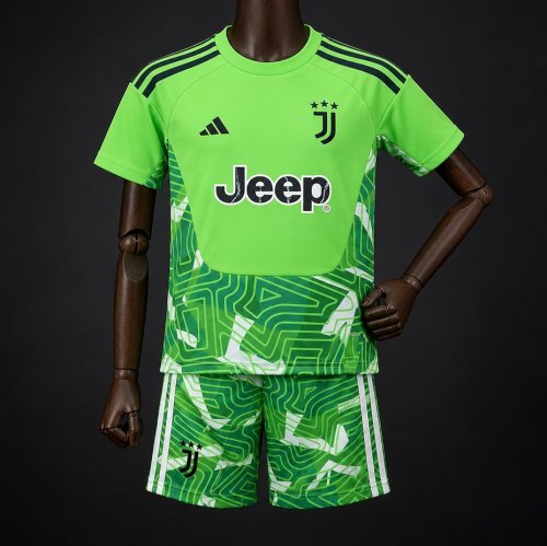 26/27 Kids Juventus Goalkeeper 2 Green Jersey Kit