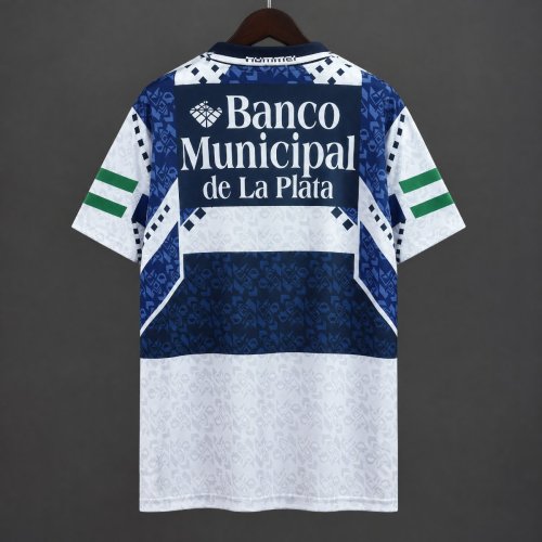 Retro 96/97 La Plata Home White Blue Jersey