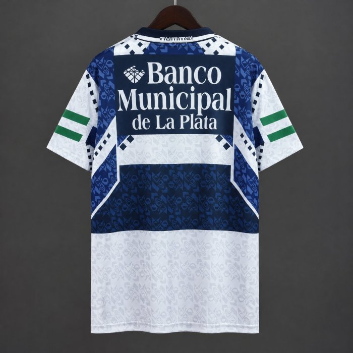Retro 96/97 La Plata Home White Blue Jersey