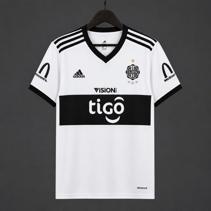 2017 Club Olimpia Centenary Home White Jersey