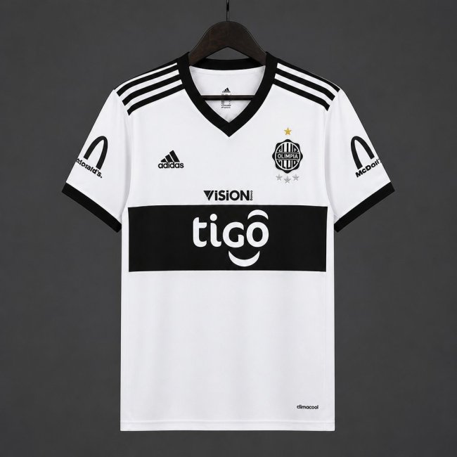 2017 Club Olimpia Centenary Home White Jersey