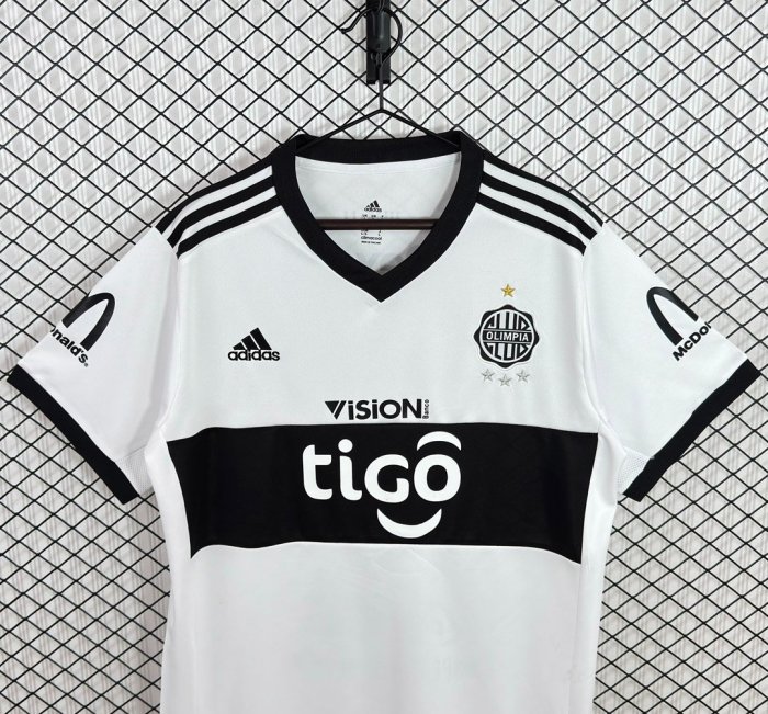 2017 Club Olimpia Centenary Home White Jersey