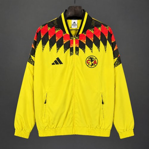 26/27 Club America Yellow Full Zipper Windbreaker