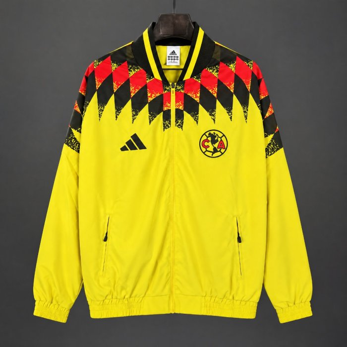 26/27 Club America Yellow Full Zipper Windbreaker