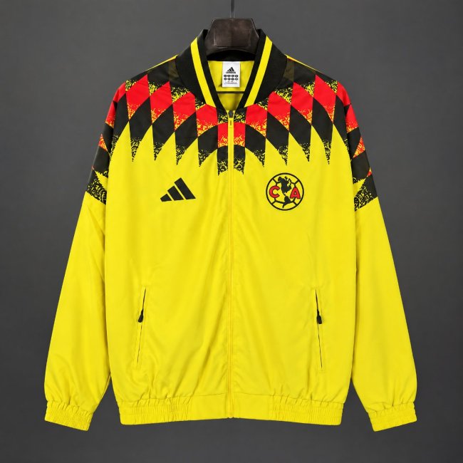 26/27 Club America Yellow Full Zipper Windbreaker