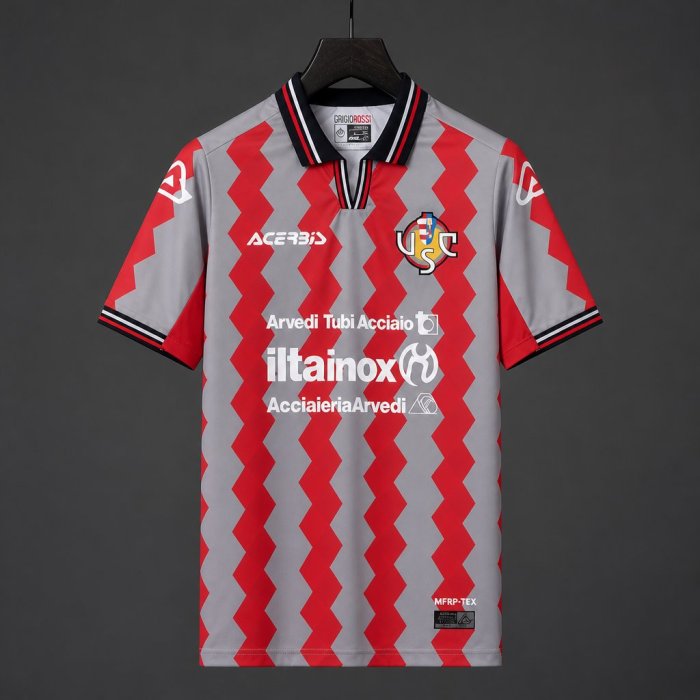 26/27 Cremonese Home Red Grey Jersey