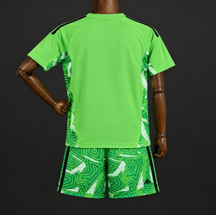 26/27 Kids Juventus Goalkeeper 2 Green Jersey Kit