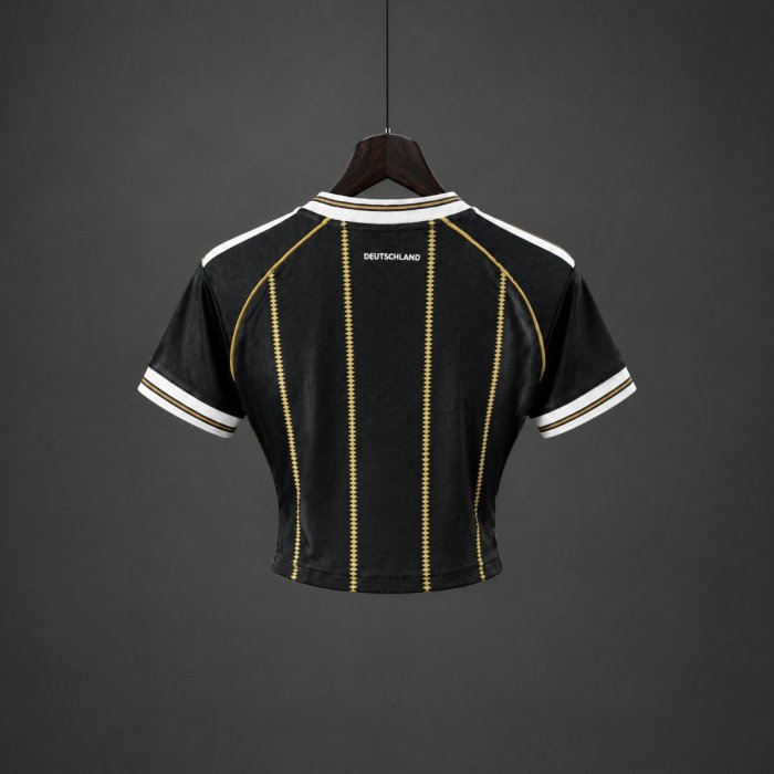 2026 Germany Third Black Women Crop Jersey