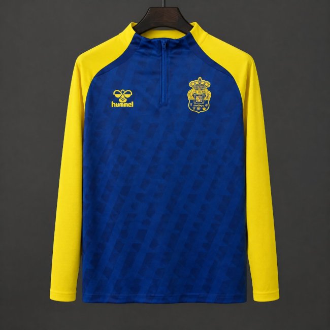 26/27 UD Las Palmas Blue Half-Zip Long Sleeve Training Top