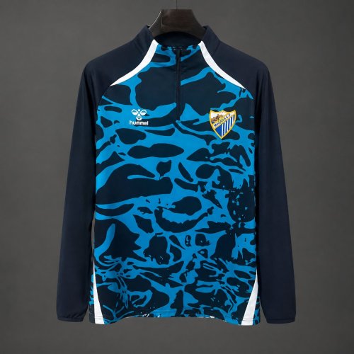 26/27 Málaga CF Navy Blue Half-Zip Long Sleeve Training Top