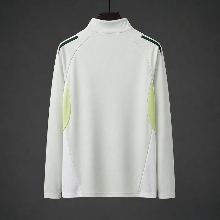 26/27 Real Zaragoza Light Grey Half-Zip Long Sleeve Training Top