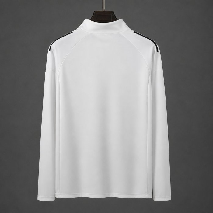 25/26 Sevilla FC White Long Sleeve Half-Zip Training Top