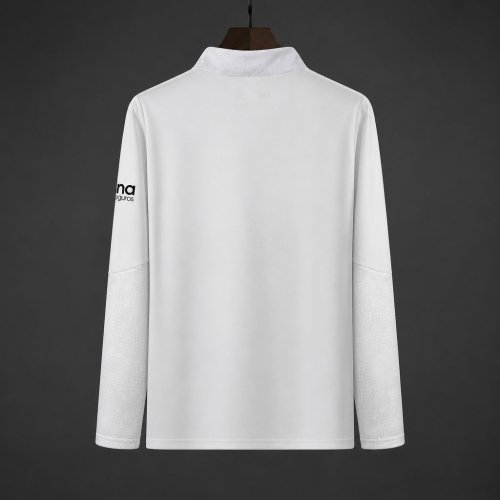 25/26 Valencia CF White Long Sleeve Half-Zip Training Top