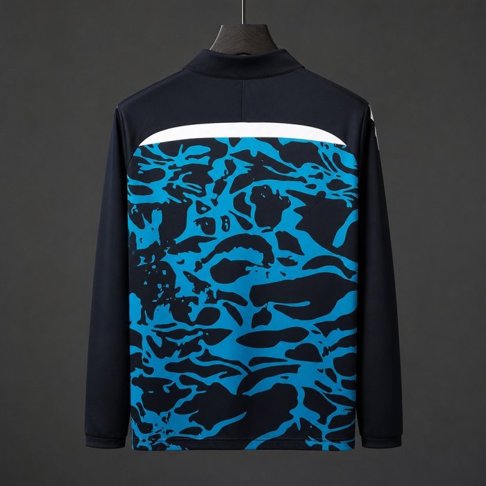 26/27 Málaga CF Navy Blue Half-Zip Long Sleeve Training Top