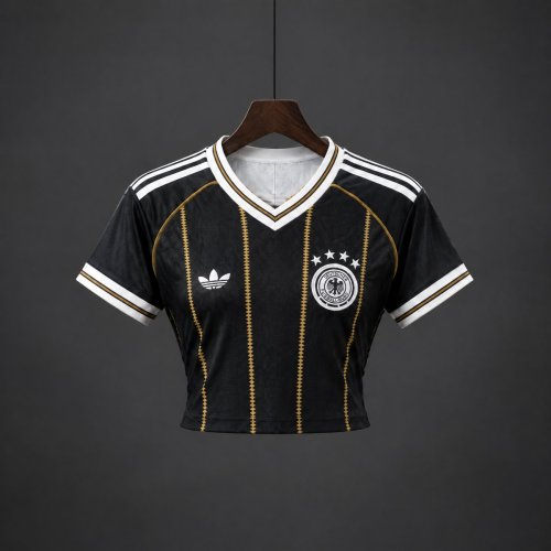 2026 Germany Third Black Women Crop Jersey