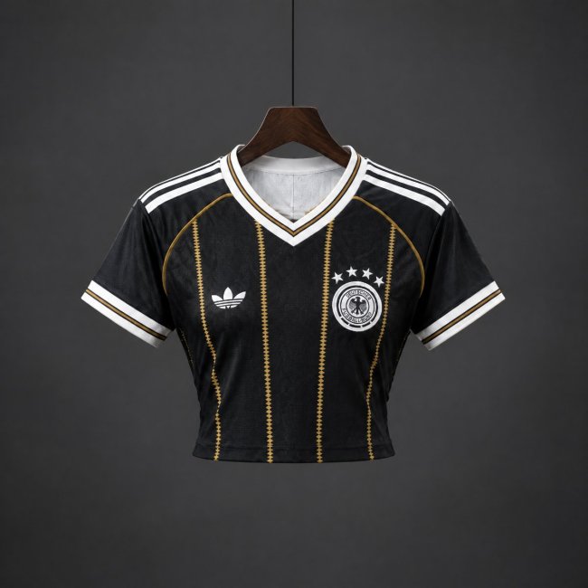 2026 Germany Third Black Women Crop Jersey