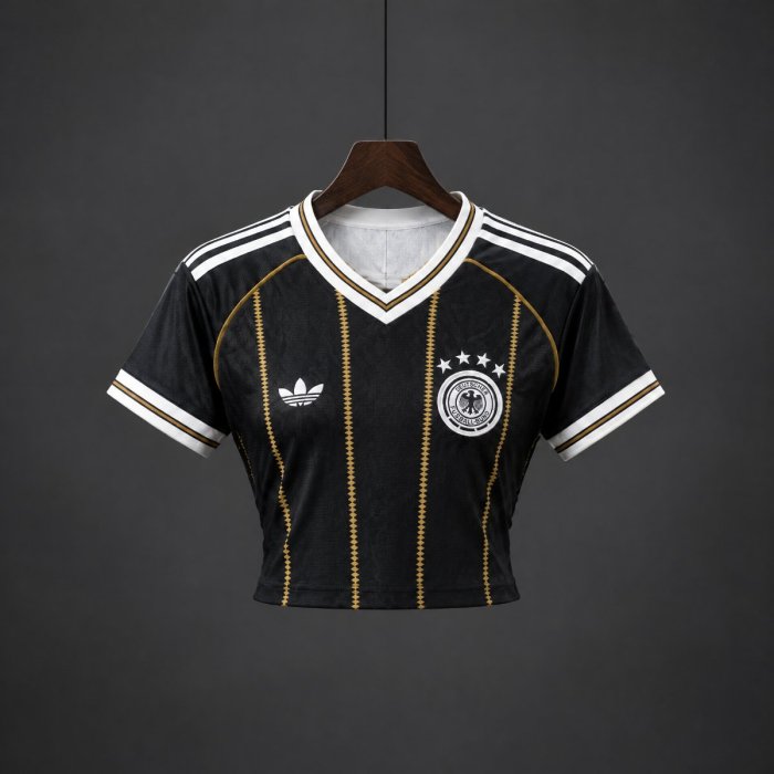 2026 Germany Third Black Women Crop Jersey