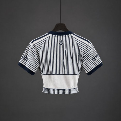 2027 Boca Juniors Away Stripes Women Crop Jersey