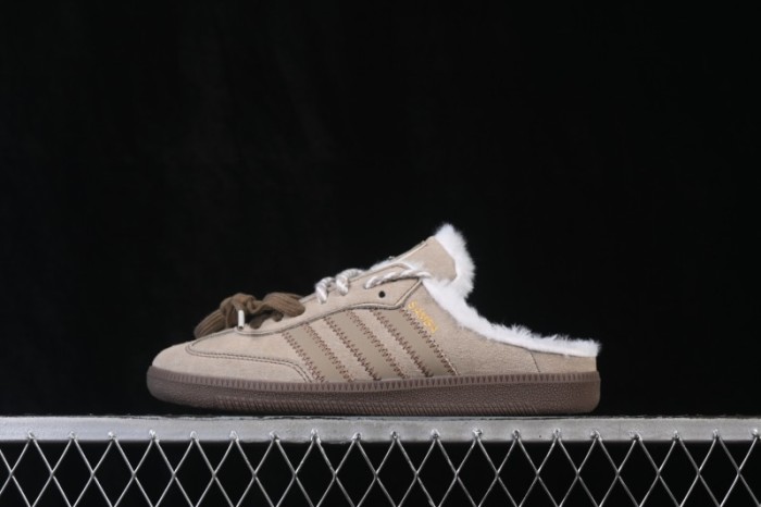 Adidas Samba OG Mule Casual Fleece-Lined Slip-On Shoes - HP5055