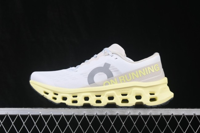 On Cloudmonster 3 Comfort Anti-Slip Durable Cushioned Running Shoes - 3MG10053078 Ivory Limelight
