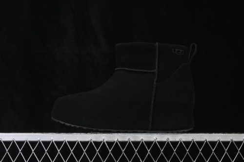 UGG Classic Novelty Twin Sole Hidden Wedge Winter Snow Boots - 1180412 BLK