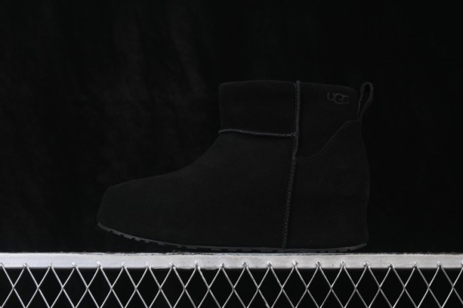 UGG Classic Novelty Twin Sole Hidden Wedge Winter Snow Boots - 1180412 BLK