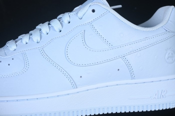 Nike Air Force 1 Low Travis Scott Cactus Jack Ice Blue Ostrich Leather Sneakers - JF7727-400