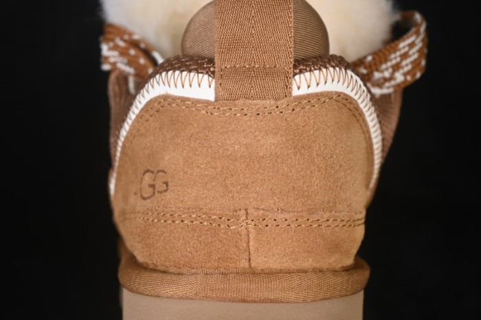 UGG Classic Ultra Mini Mel Two-Tone Lace-Up Low-Top Casual Shoes - 1144032 CHE
